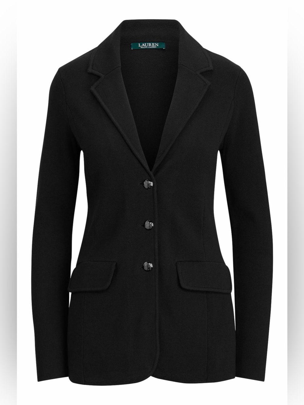 NWT Lauren Ralph Lauren Black Combed 100% cotton blazer size XL
